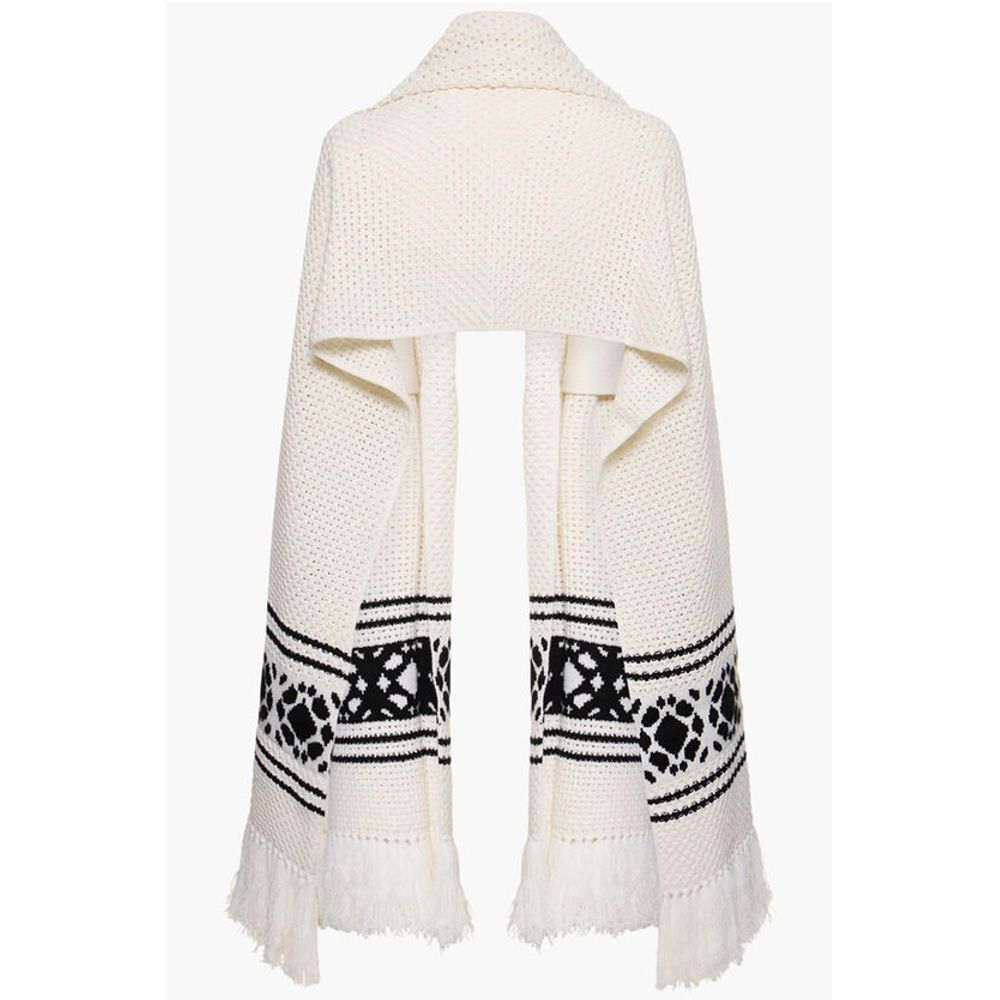 Max Mara Crochet Wool and Cashmere PEPLO Scarf