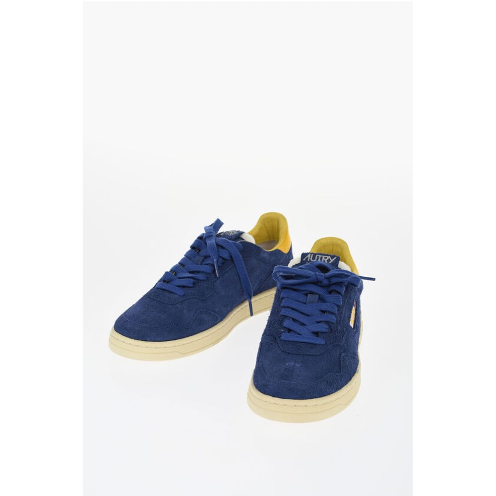 Autry Suede Solid Color Low Top Sneakers with Logo