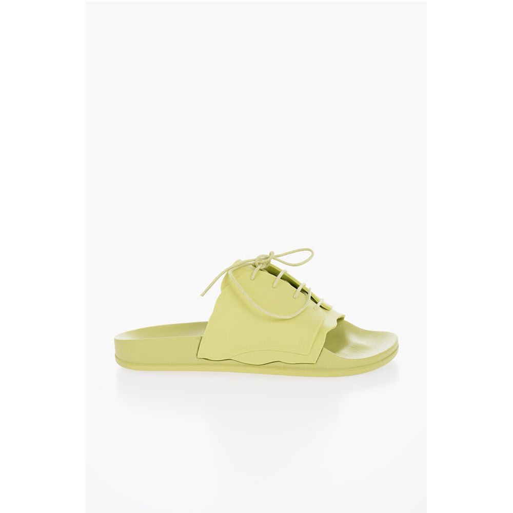 Maison Margiela Rubber Slides With Lace-up Detail