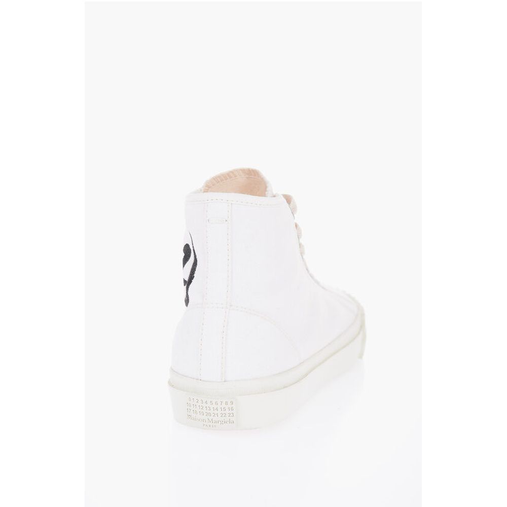 Maison Margiela MM22 Printed Canvas Tabi High-Top Sneakers