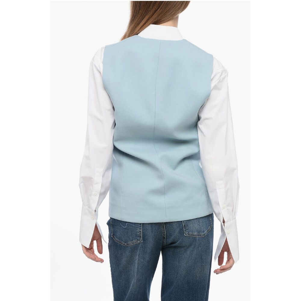 Ami Alexandre Mattiussi Virgin Wool Vest with Oversized Fit