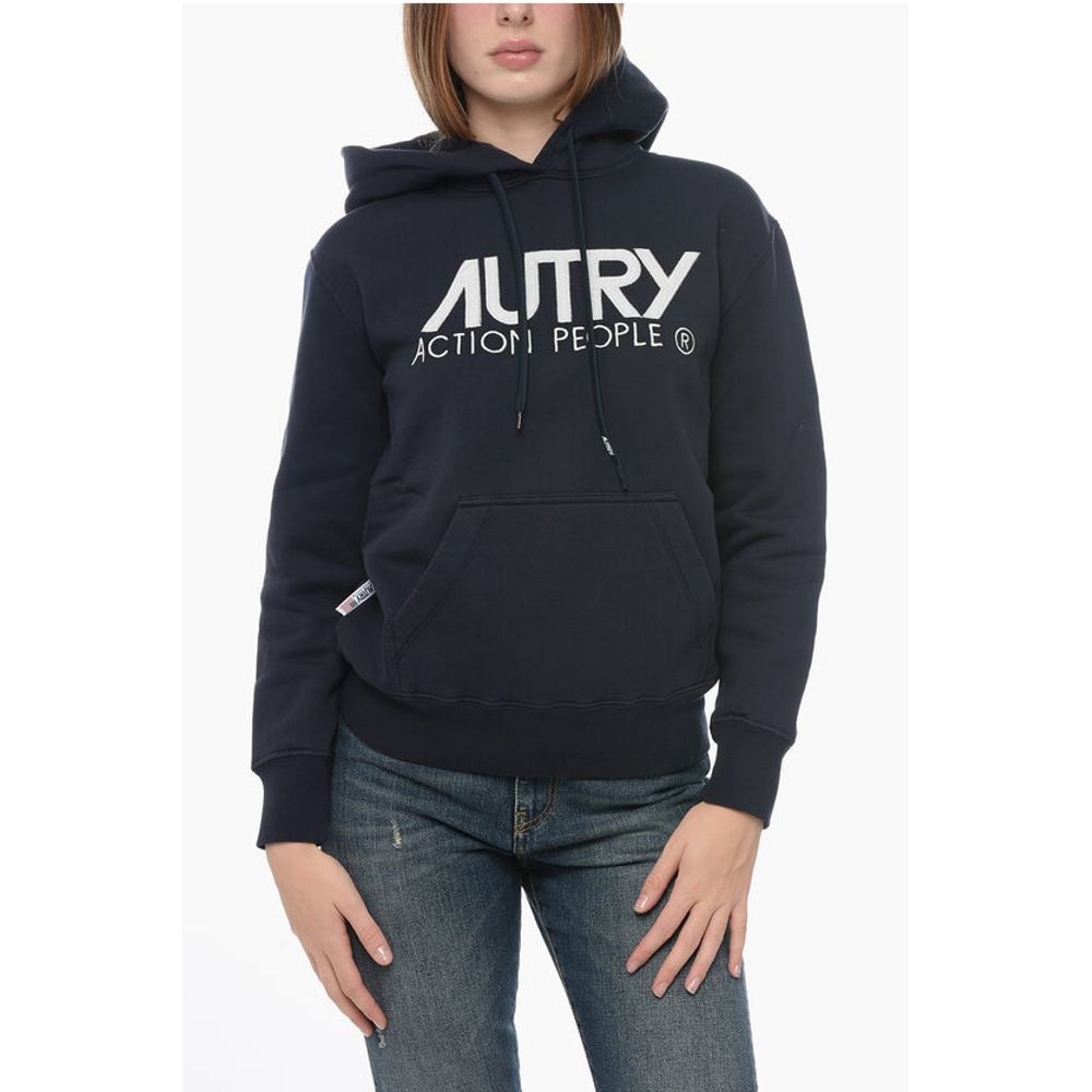 Autry Fleeced cotton Hoodie with Contrasting Logo