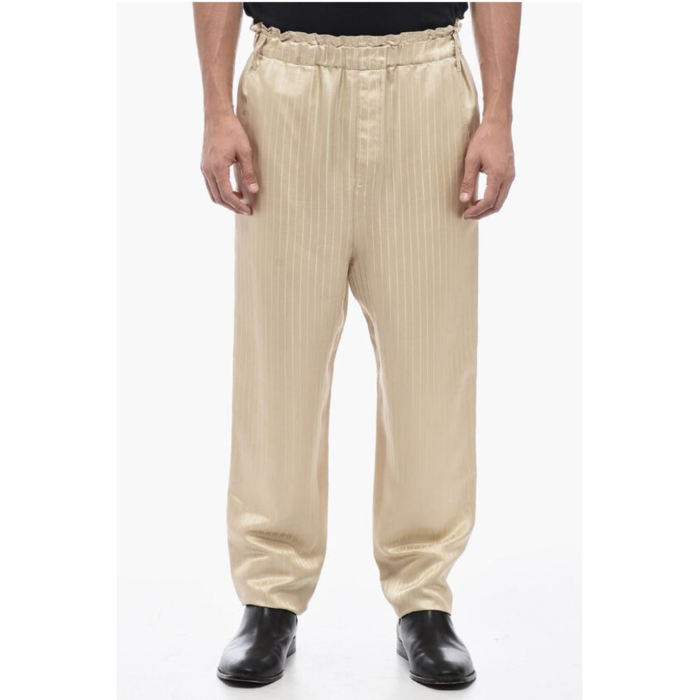 Saint Laurent Stripped Tailoring Pants with Drawstring