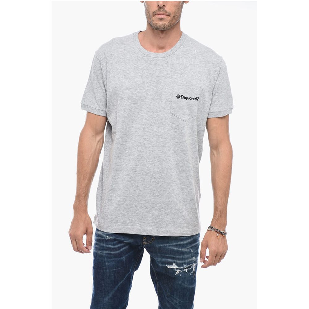 Dsquared² Crewneck T-Shirt with Logoed Chest Pocket