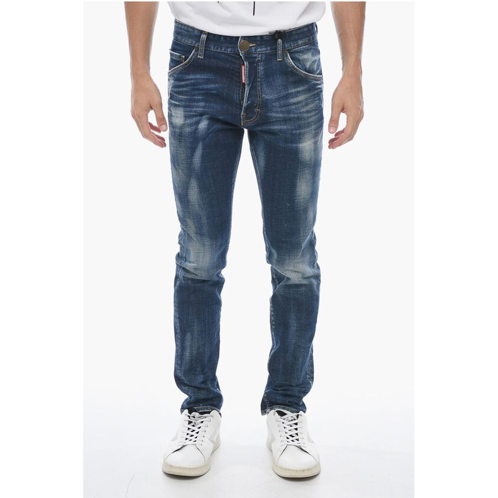 Dsquared² Dark-washed Cool Guy Denims with Patch 19cm