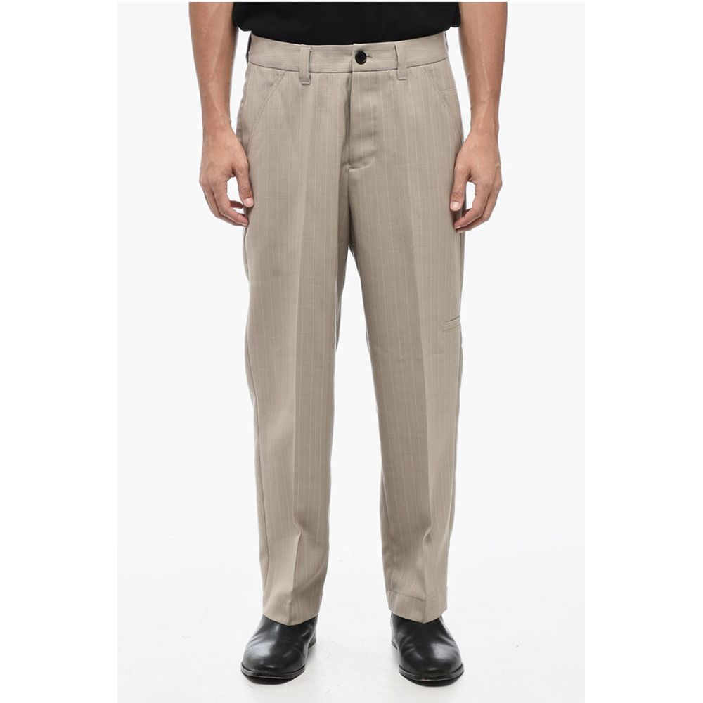 AllSaints THIRTY TWO Pinestripe ANACO Pants with Belt Loops