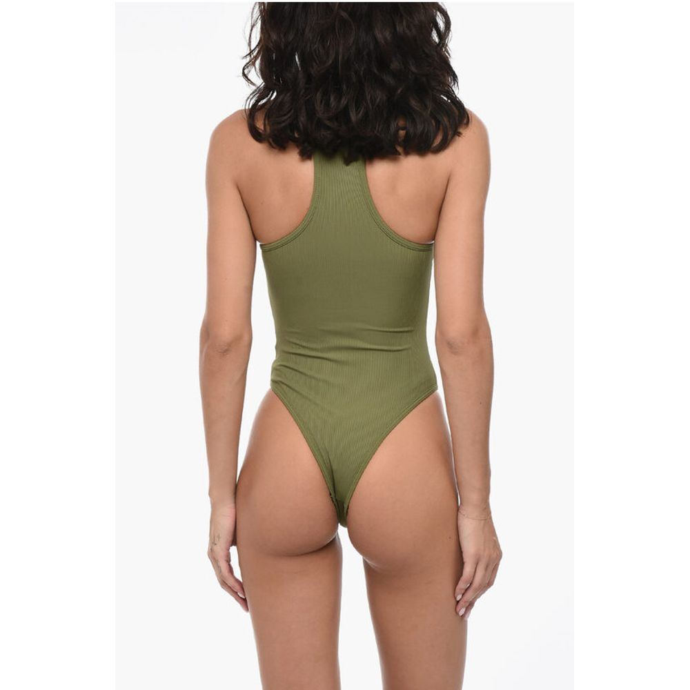 The Attico Buckle Logoed One-Piece Swimsuit