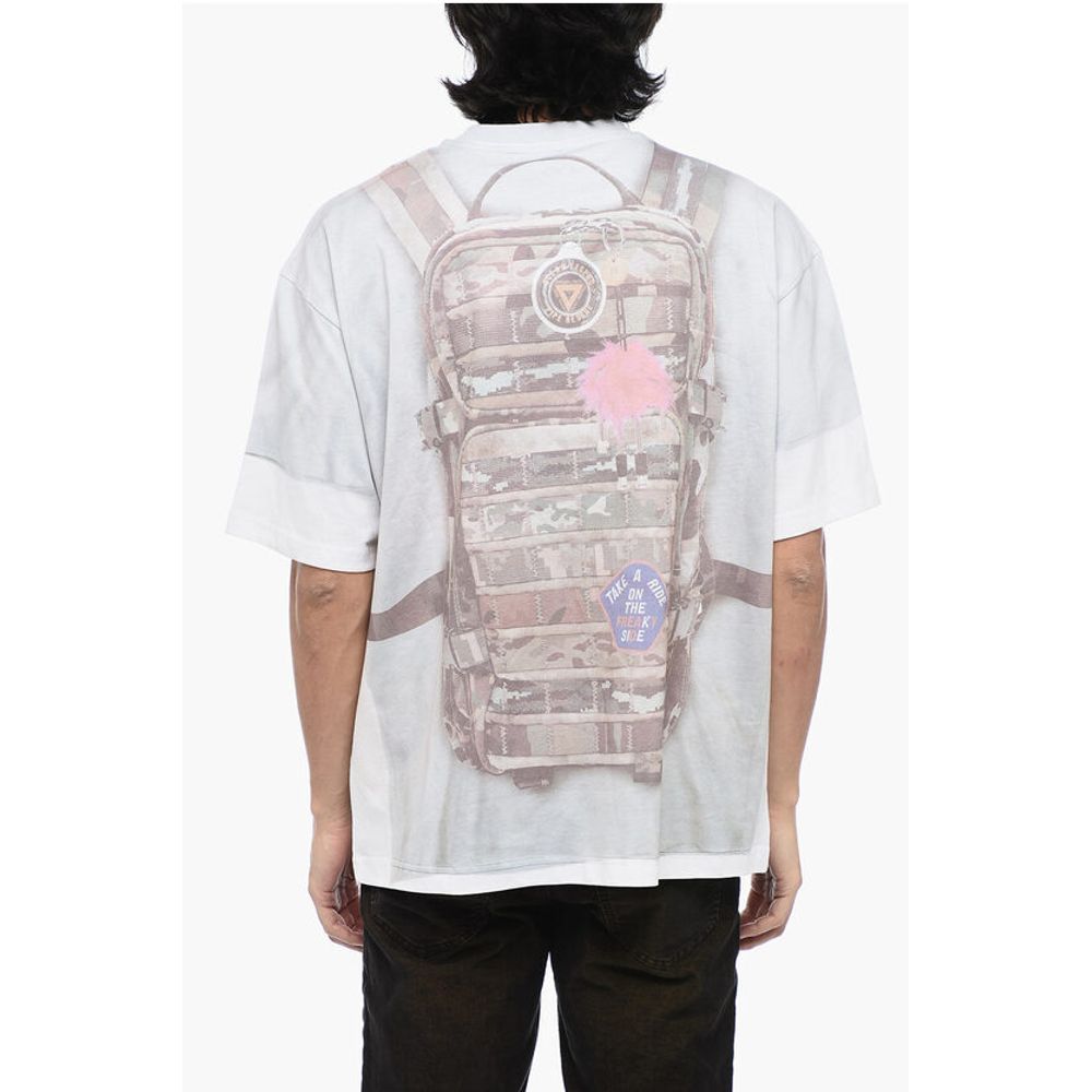 Diesel T-WASH-E3 T-Shirt with Trompe L'Oeil Print