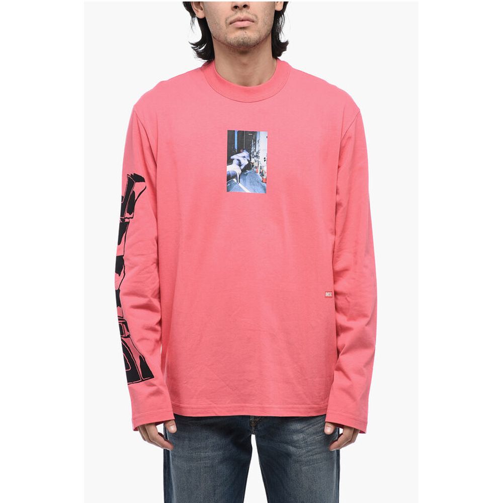 Diesel Oversized T-CRANE-LS-L2 Printed T-Shirt