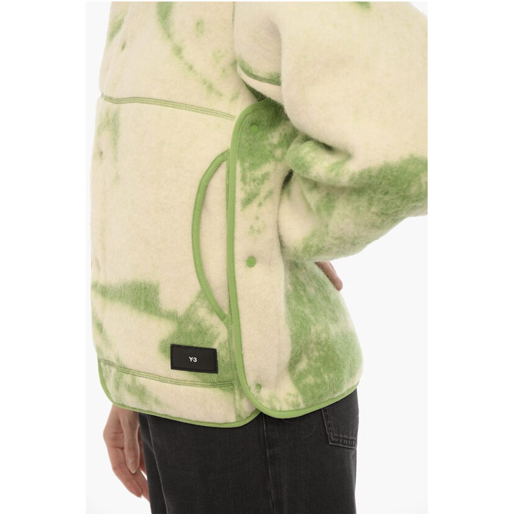Y-3 ADIDAS Tie-Dye Effect Hooded Jacket with Cut-Out Details