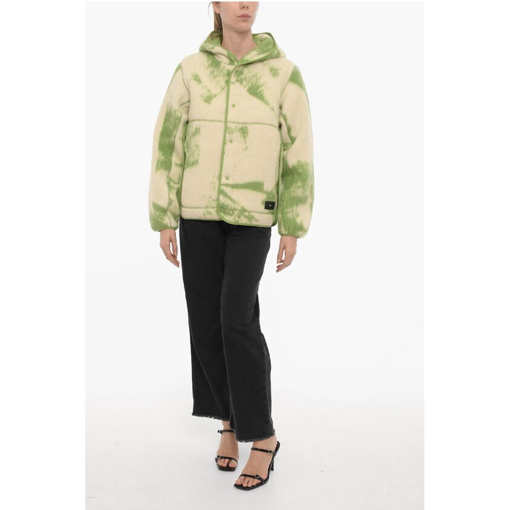 Y-3 ADIDAS Tie-Dye Effect Hooded Jacket with Cut-Out Details
