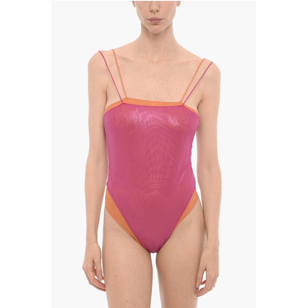Oséree Double Layered Metallic One Piece Swimsuit