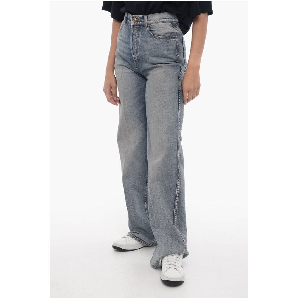 Zimmermann Wide Leg Jeans with Golden Buttons 27cm