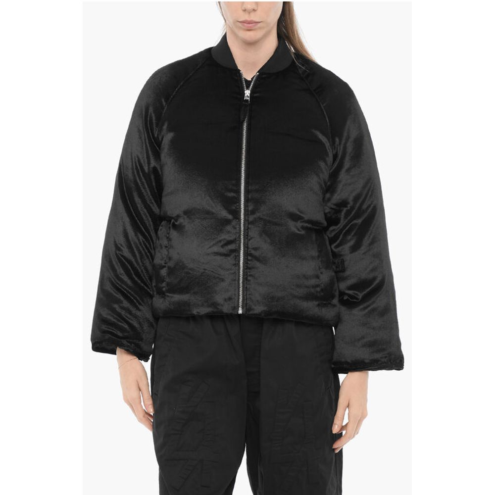 Loulou Studio Velvet LAFU Padded Jacket with Zip Closure