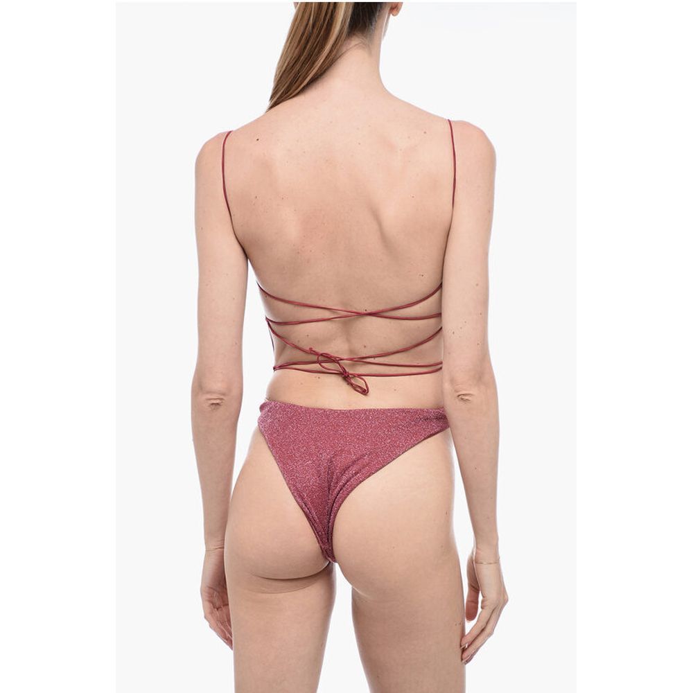 Oséree Lurex One-Piece Swimsuit with Sel-Tie Details