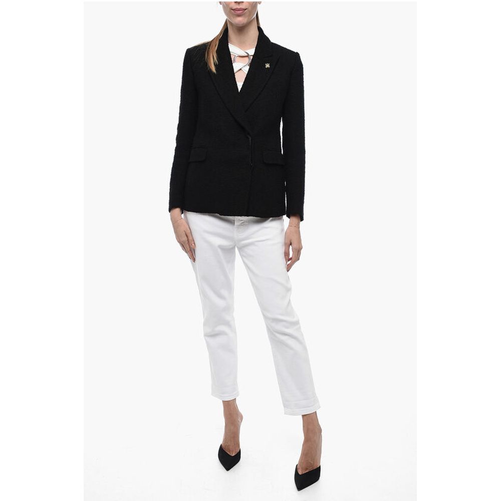Amiri Double-breasted Tweed Cotton Blend Blazer