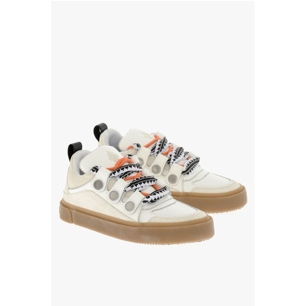 Marcelo Burlon Suede and Leather TICINELLA Low-Top Sneakers with Contrast S