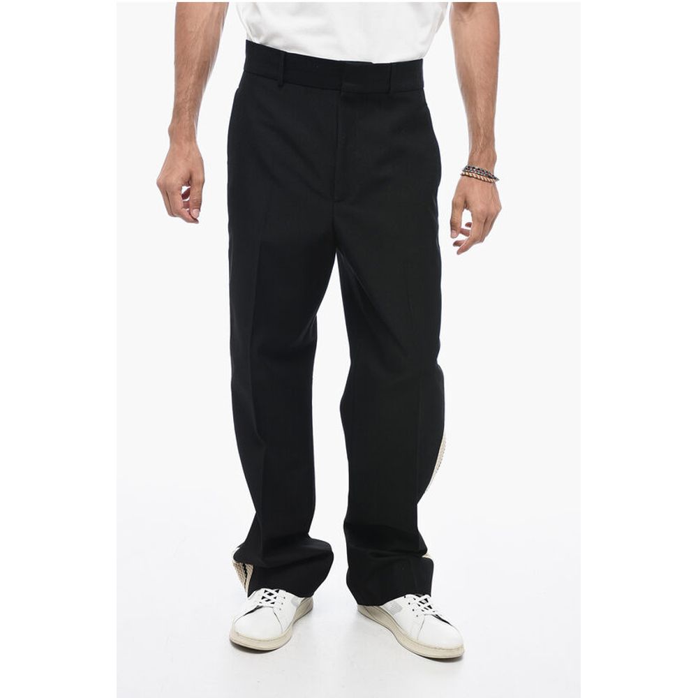 Palm Angels Cotton Blend TAPE Pants with Side Contrasting Bands