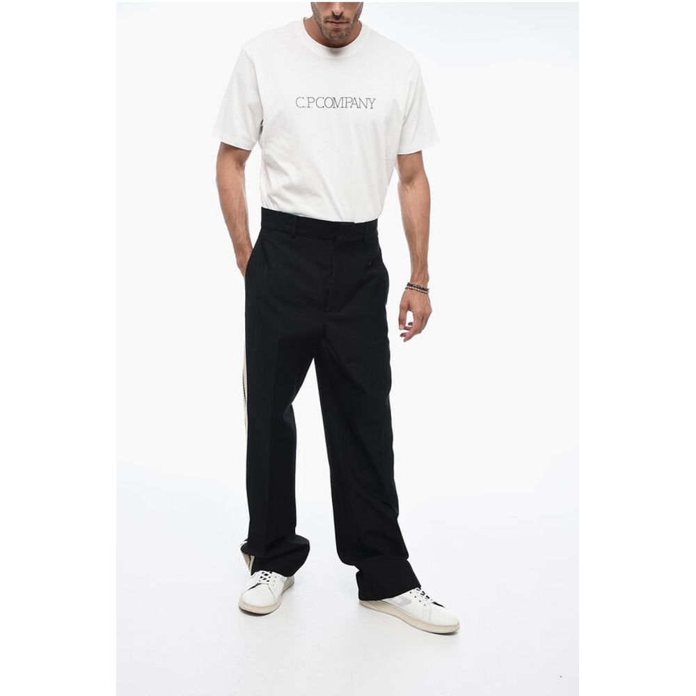 Palm Angels Cotton Blend TAPE Pants with Side Contrasting Bands