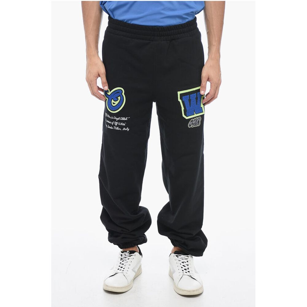 Off-White Embroidered VARS Joggers with Patchwork