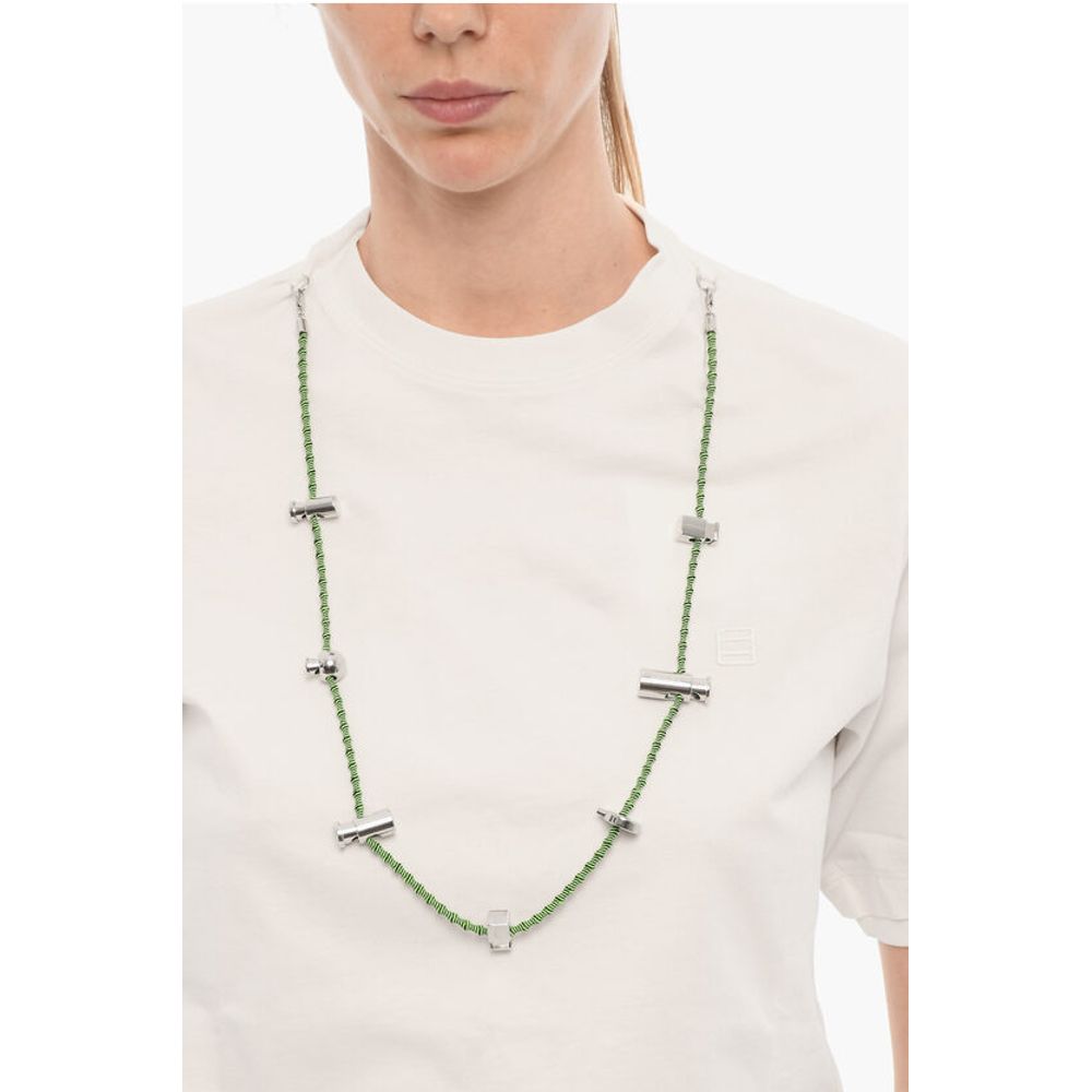 Ambush Solid Color STOPPERS Crew-neck T-Shirt with Removable Chain