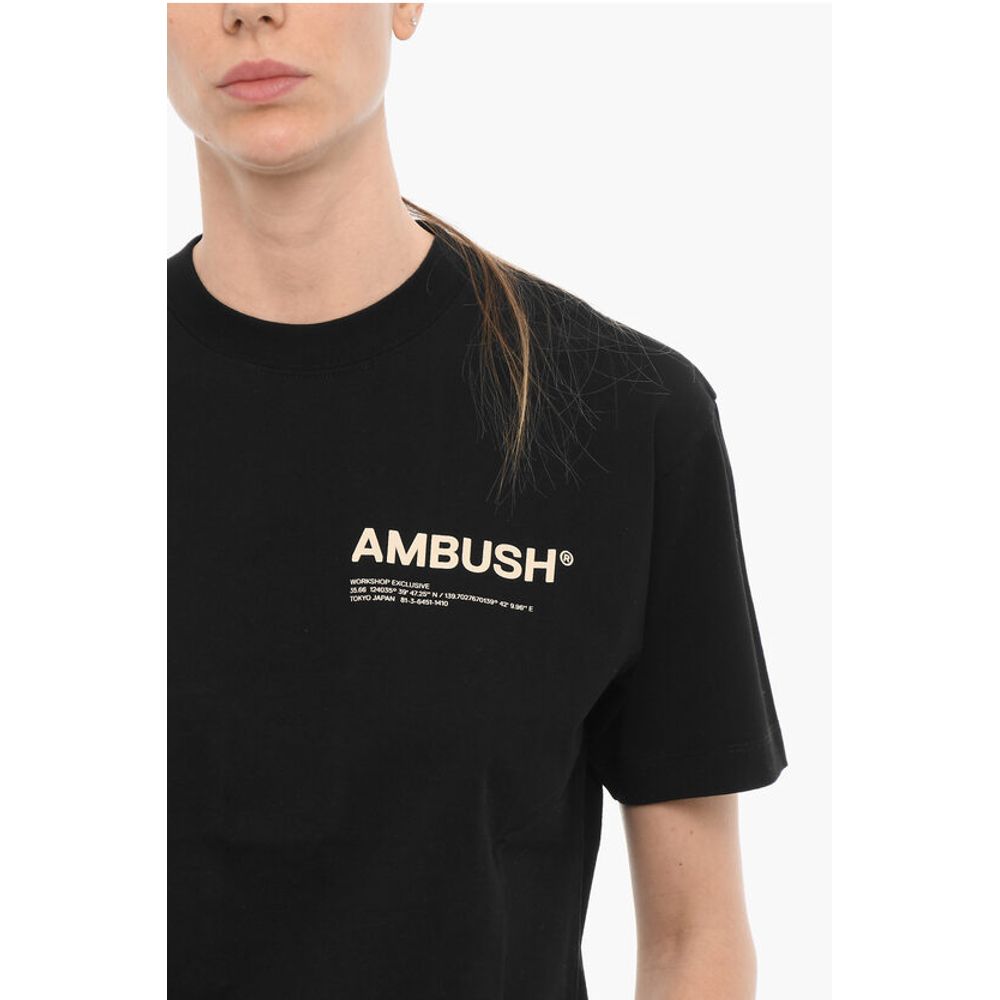 Ambush Solid Color Crew-neck T-Shirt with Contrasting Logo