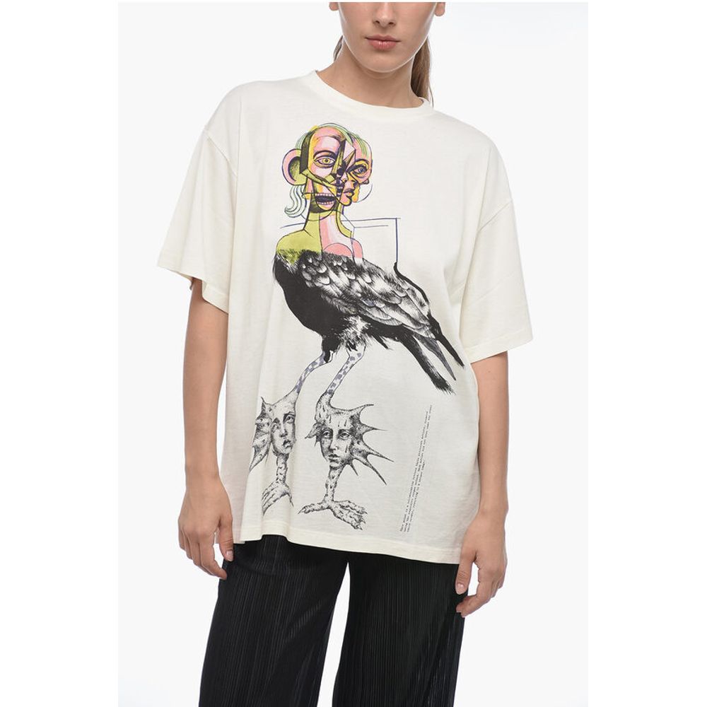 Maison Margiela MM6 Crew Neck OFF WHITE Printed T-Shirt