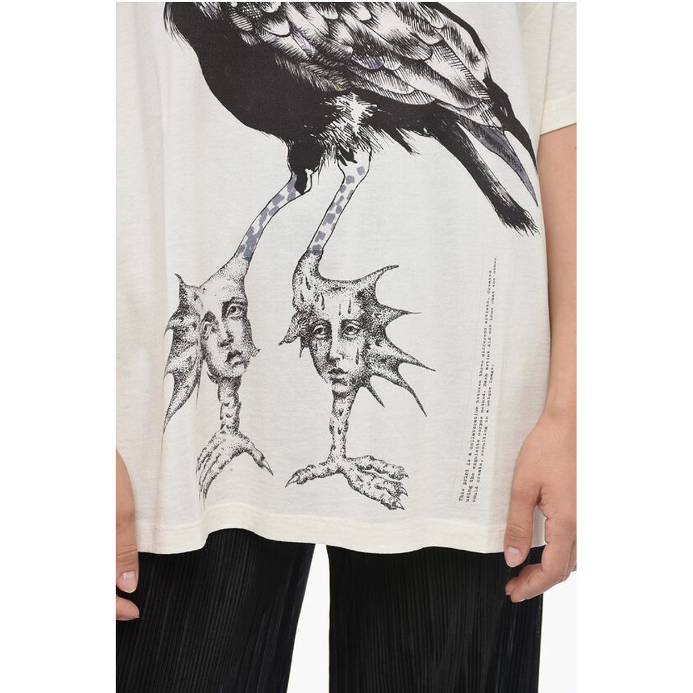 Maison Margiela MM6 Crew Neck OFF WHITE Printed T-Shirt