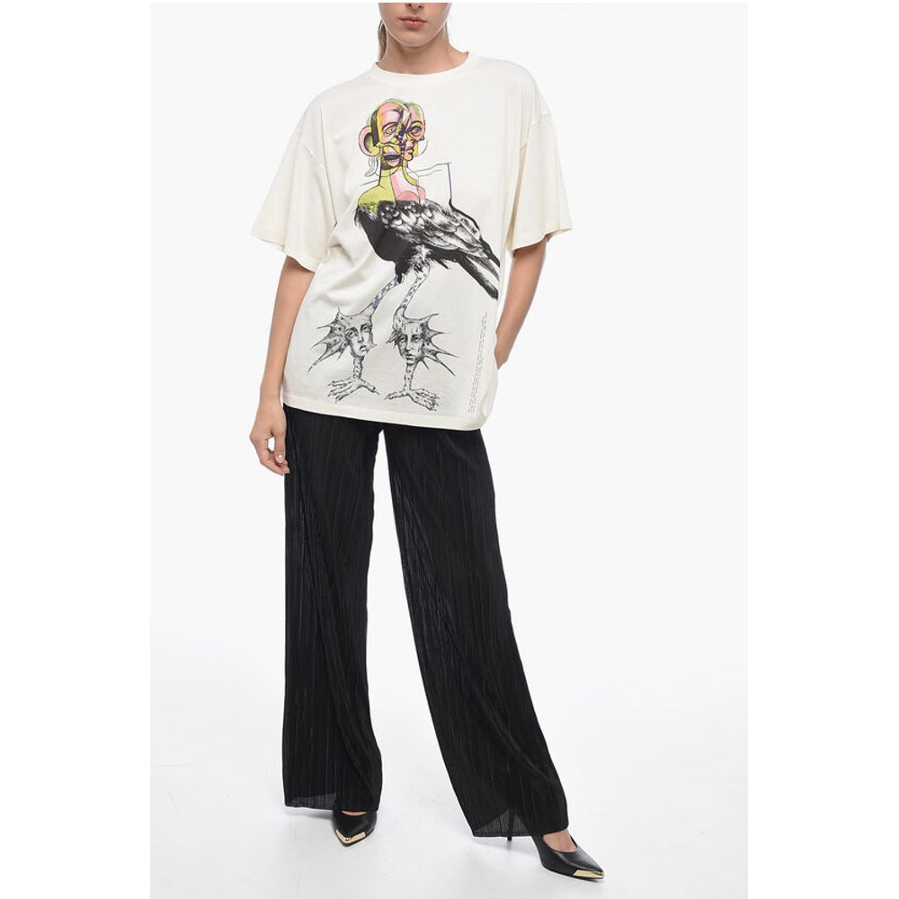 Maison Margiela MM6 Crew Neck OFF WHITE Printed T-Shirt