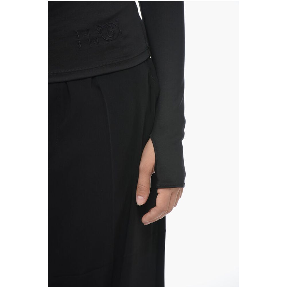 Maison Margiela MM6 Stretch Fabric Cold-Shoulder Top