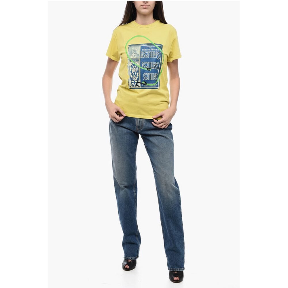 Maison Margiela MM1 Crew Neck SMILES Printed Cotton T-Shirt