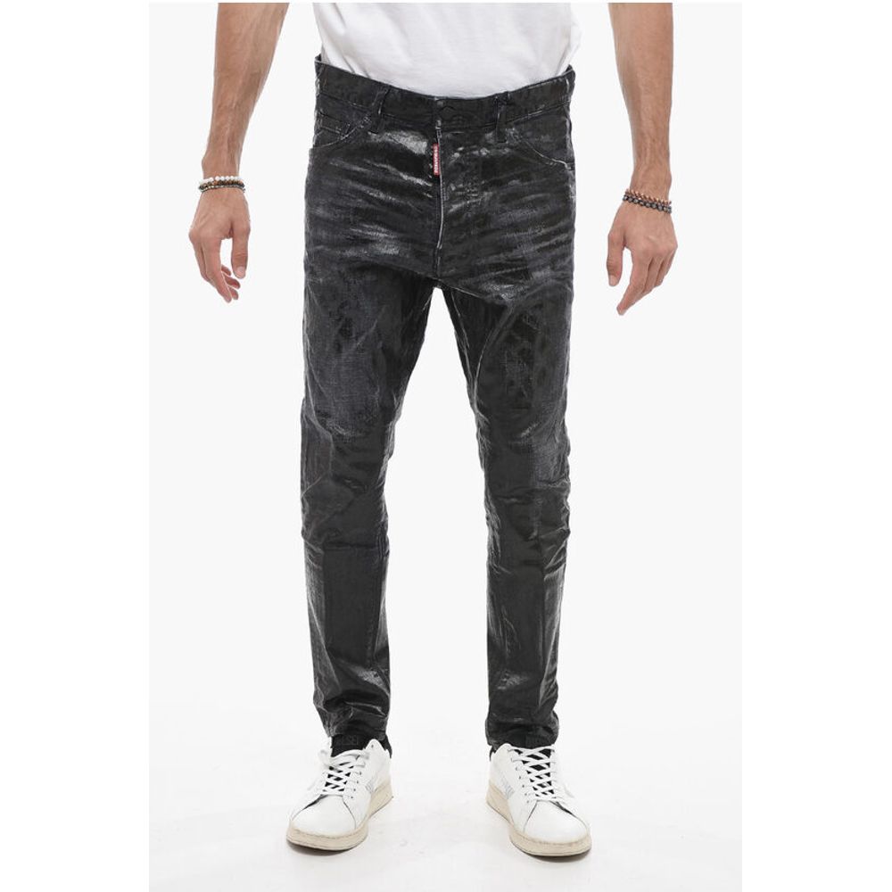 Dsquared² Long Crotch Relax Denims with Distressed Detail