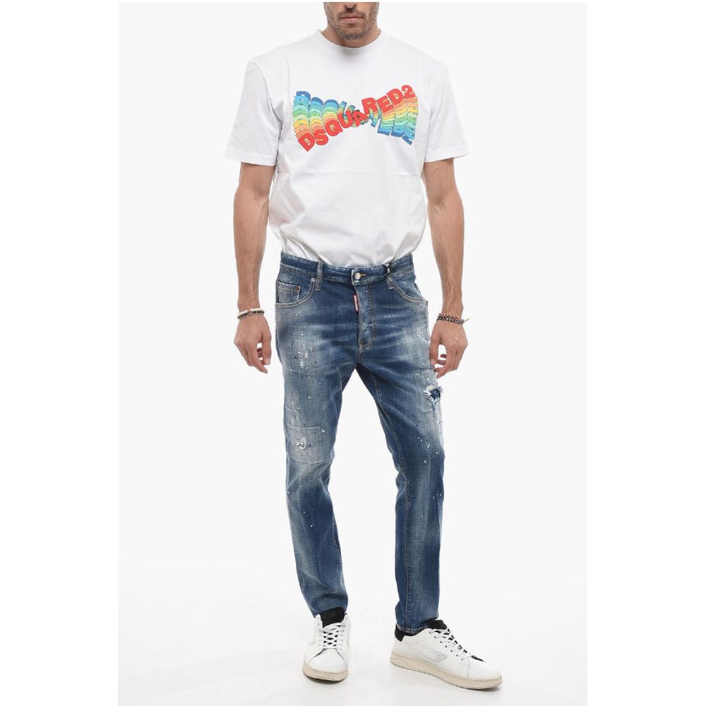 Dsquared² Delavé Skater Denims with Rhinestone Application