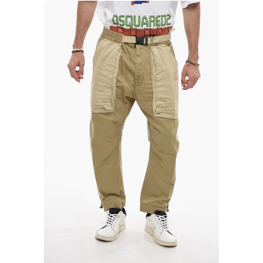 Dsquared² Two-toned Pully Pants with Buckle