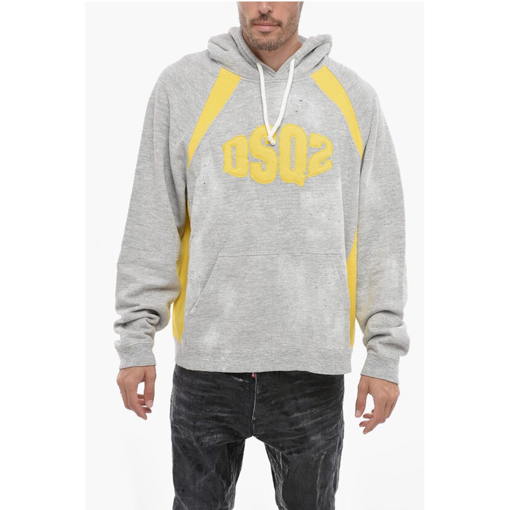 Dsquared² Two-toned Hoodie Sweatshirt with Embroidered Logo