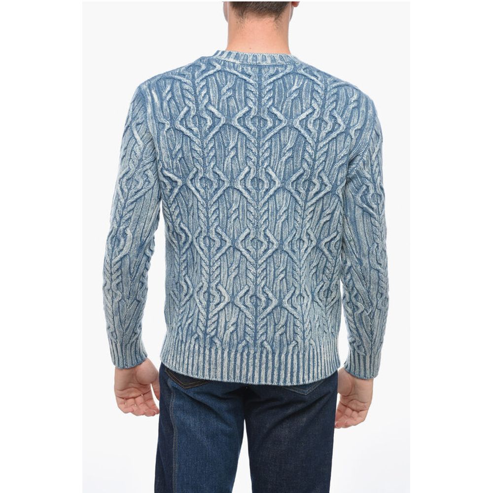 Altea Crew Neck TRECCIA Aran Virgin Wool Sweater