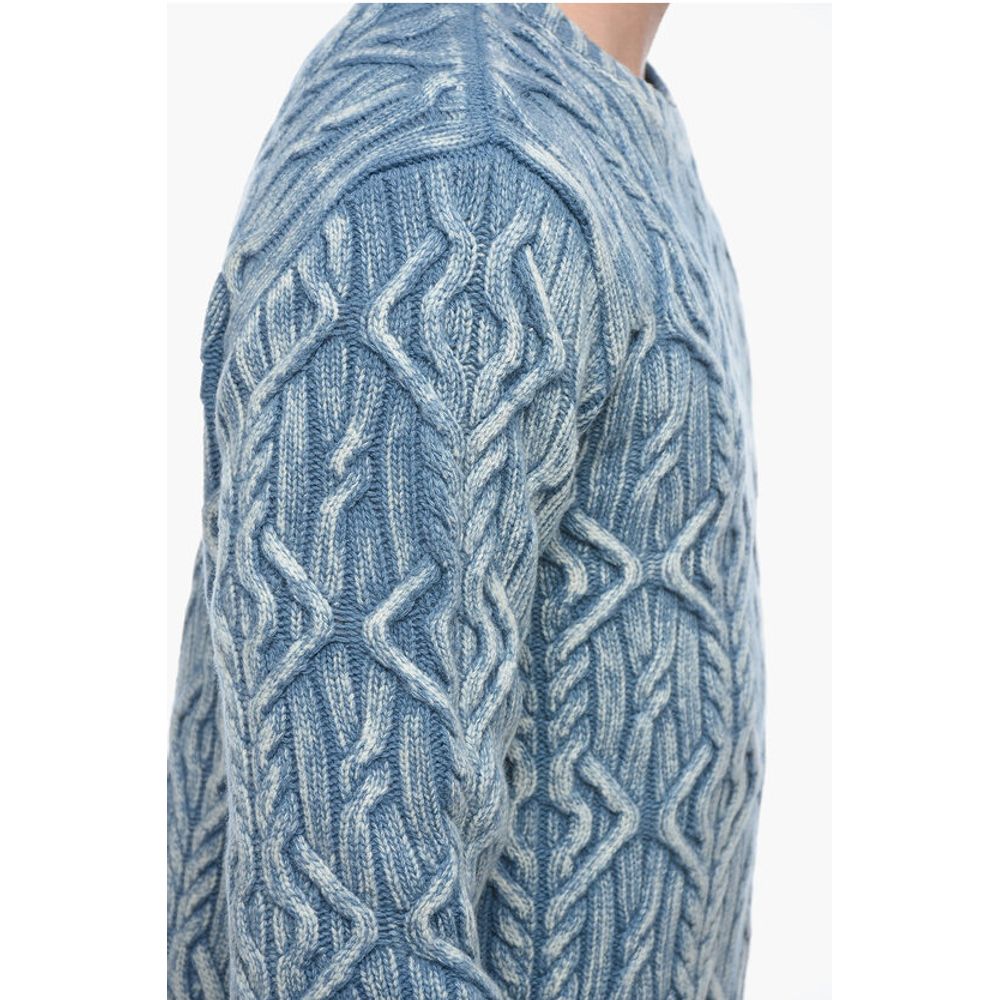 Altea Crew Neck TRECCIA Aran Virgin Wool Sweater