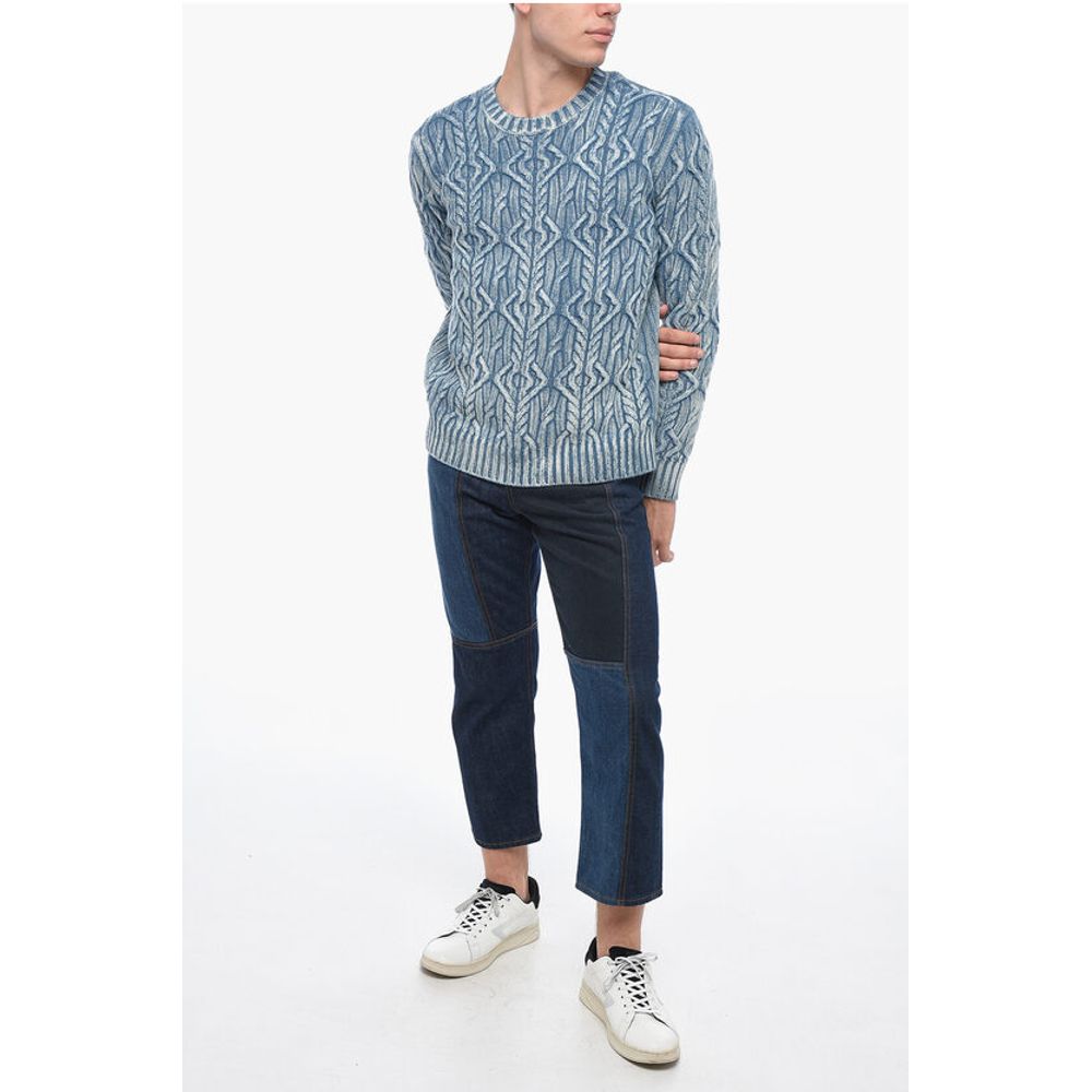 Altea Crew Neck TRECCIA Aran Virgin Wool Sweater