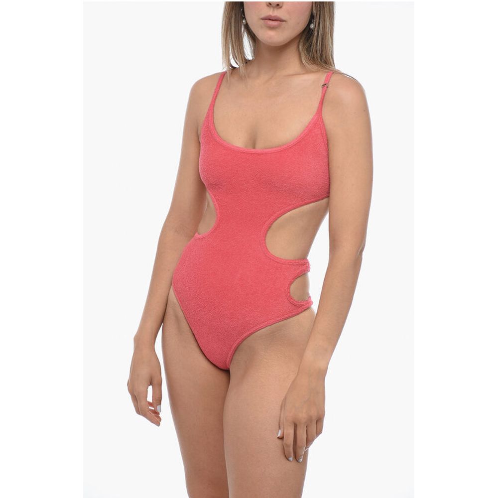 The Attico Terry One-Piece Swimsuit with Criss-Cross Straps on the Back