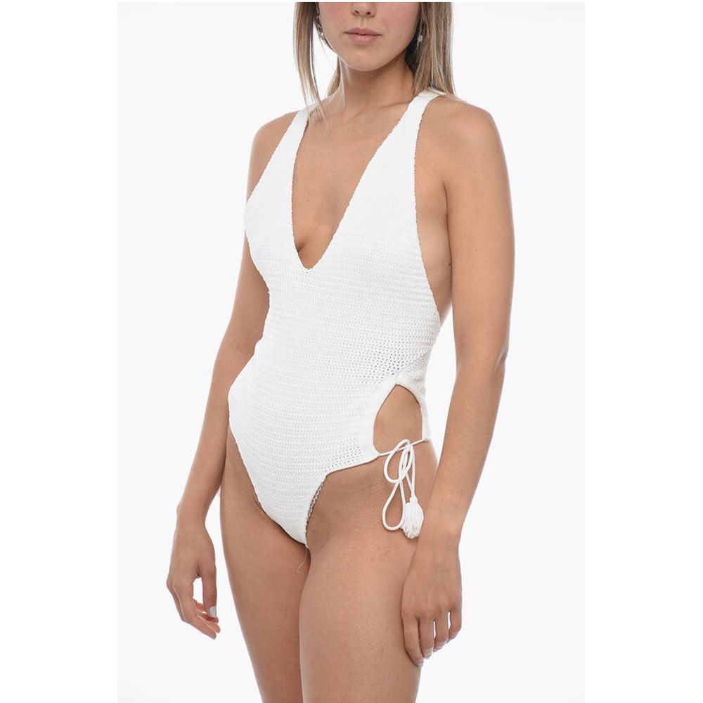 Elou Crochet One Piece Swimsuit with Cut-Out Details