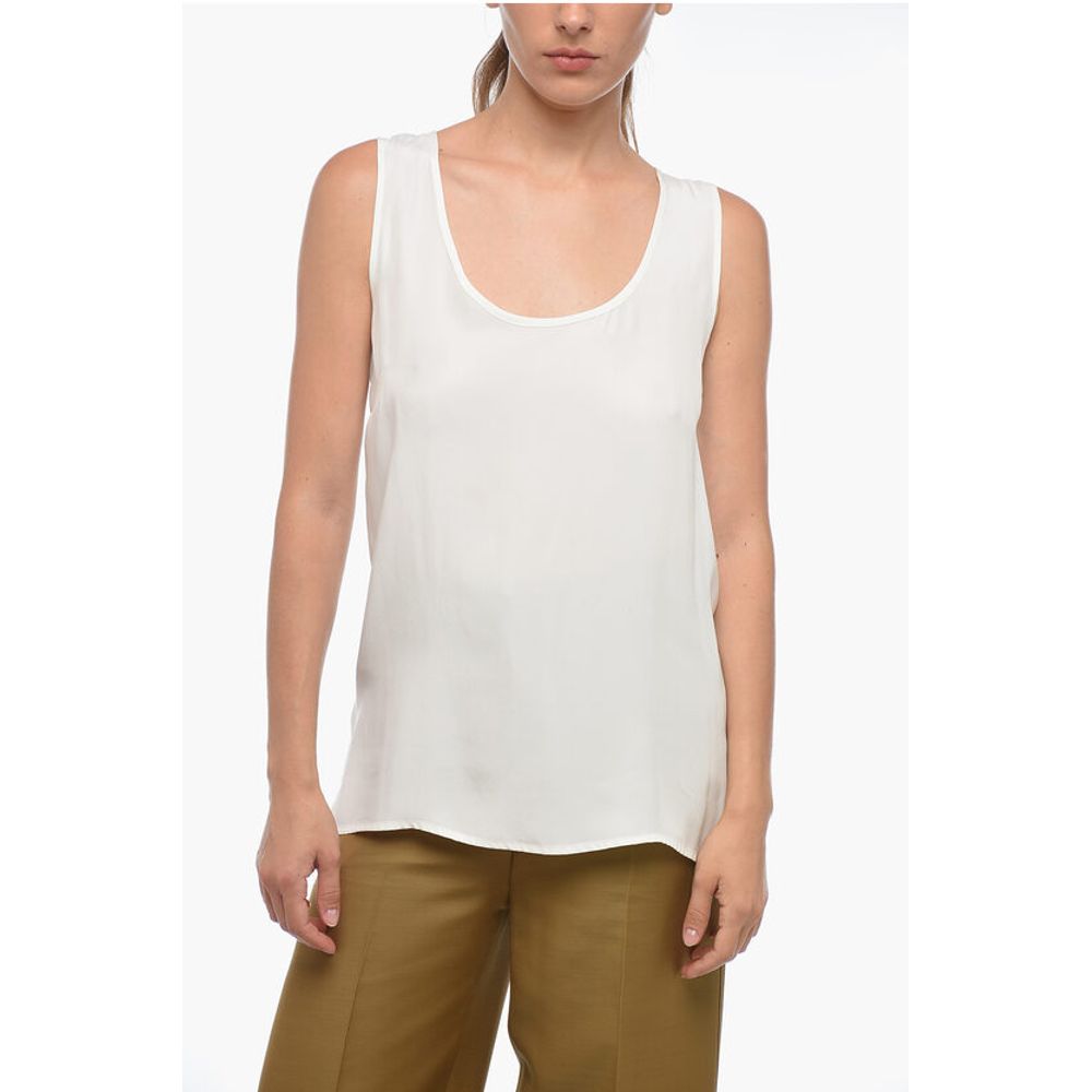 Parosh Silk Relaxed-fit Tank Top