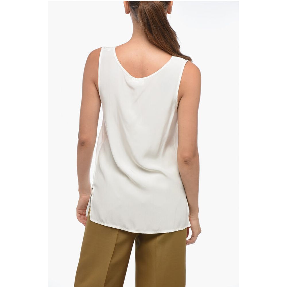 Parosh Silk Relaxed-fit Tank Top