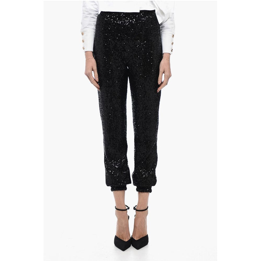 In The Mood For Love Sequined ASHA Pants with Ankle Cuffs