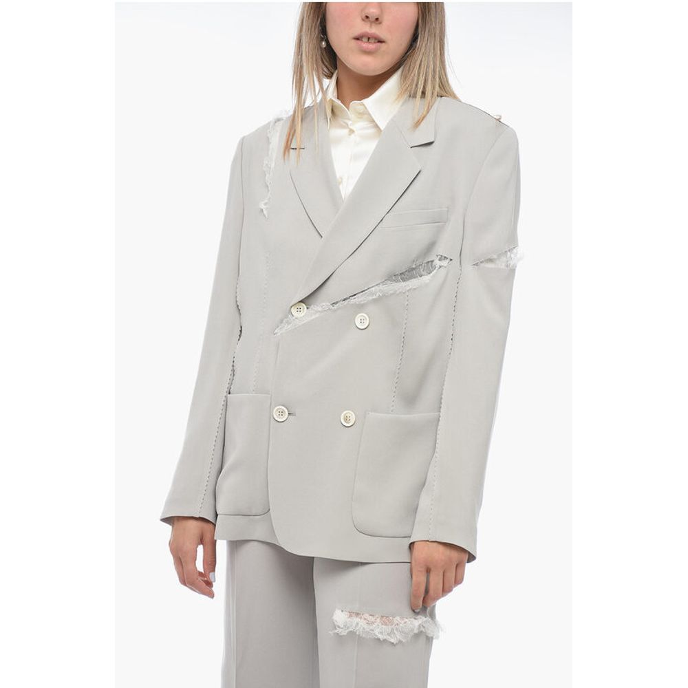 Undercover Double-breasted Cut-out Blazer with Lace Details