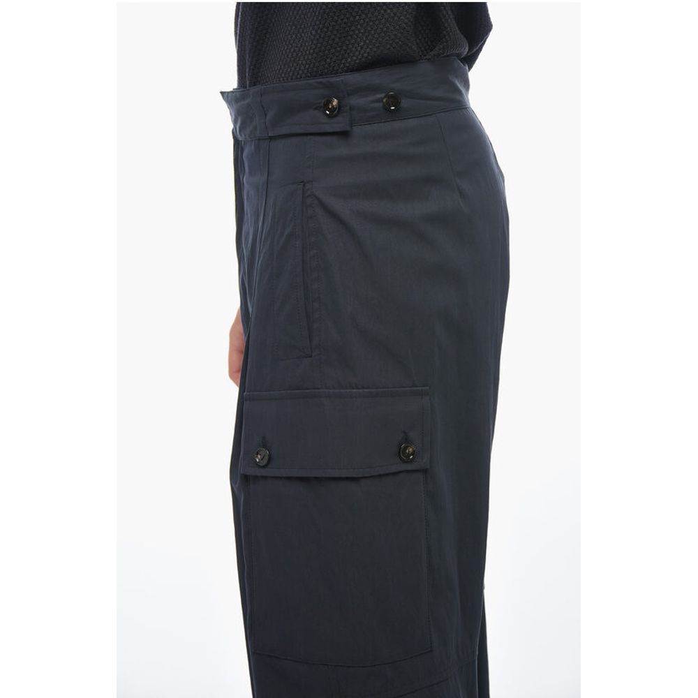 Bottega Veneta Cotton Blend Cargo Pants with Buttoned Ankles
