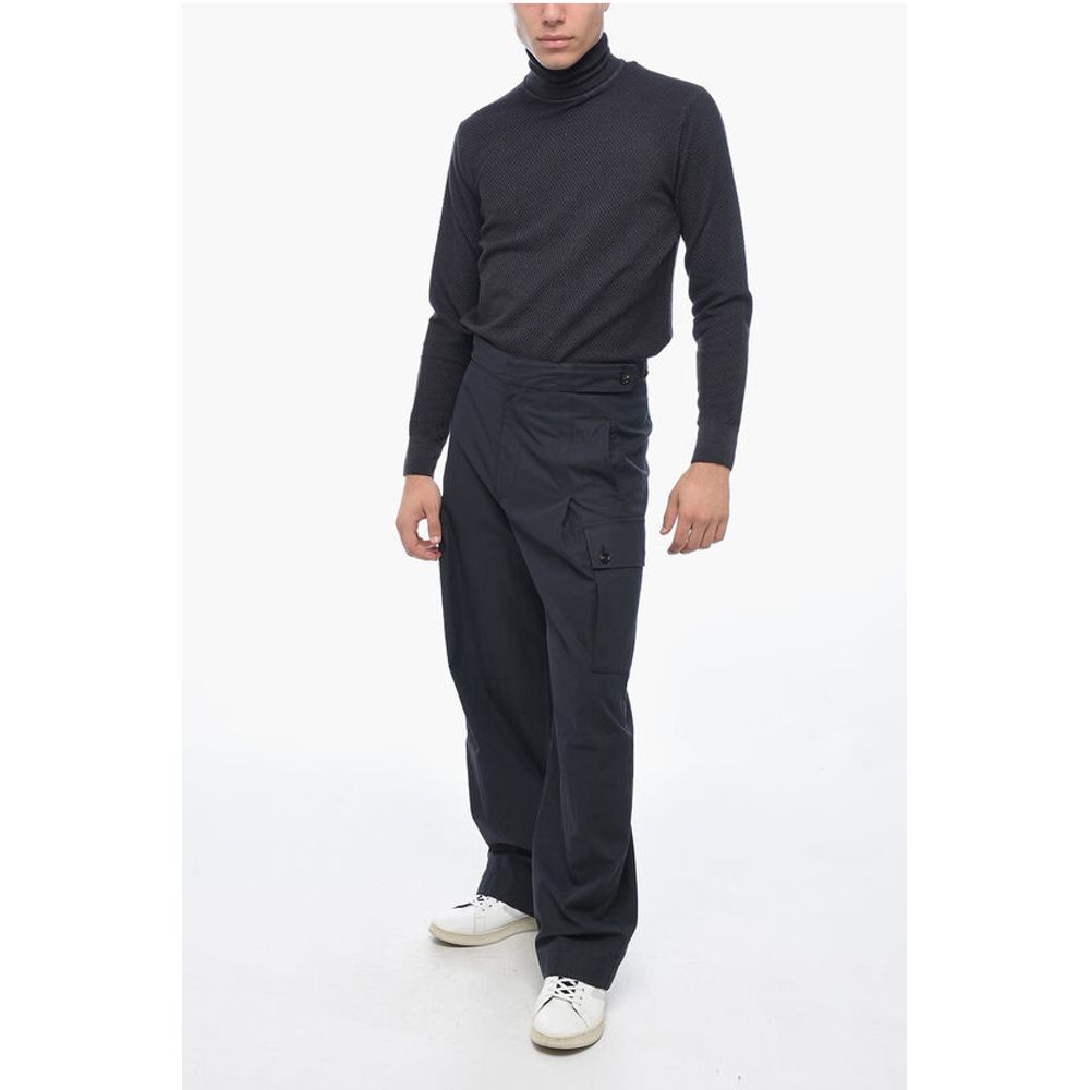 Bottega Veneta Cotton Blend Cargo Pants with Buttoned Ankles