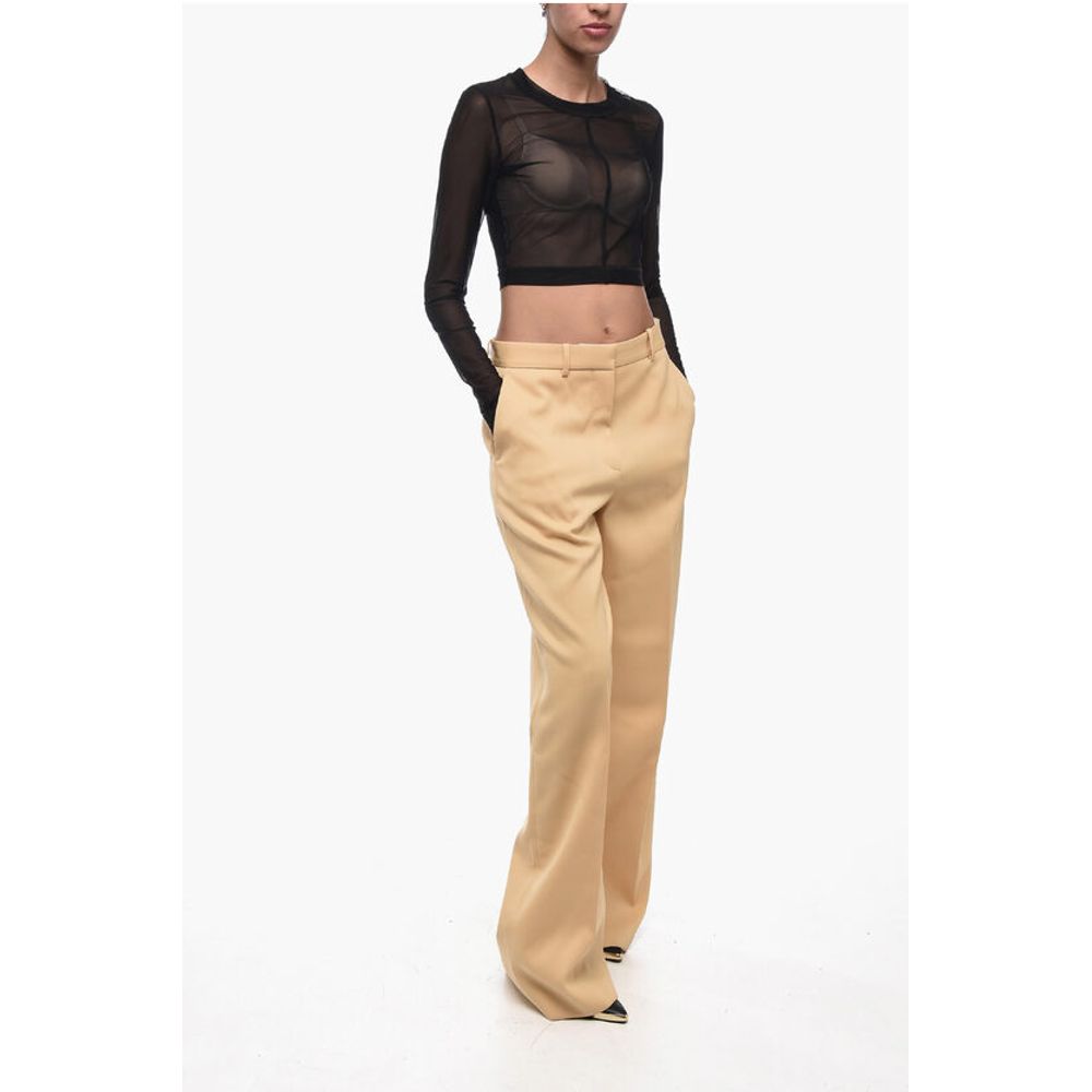 Lanvin Wool Wide-leg Pants with Pleats