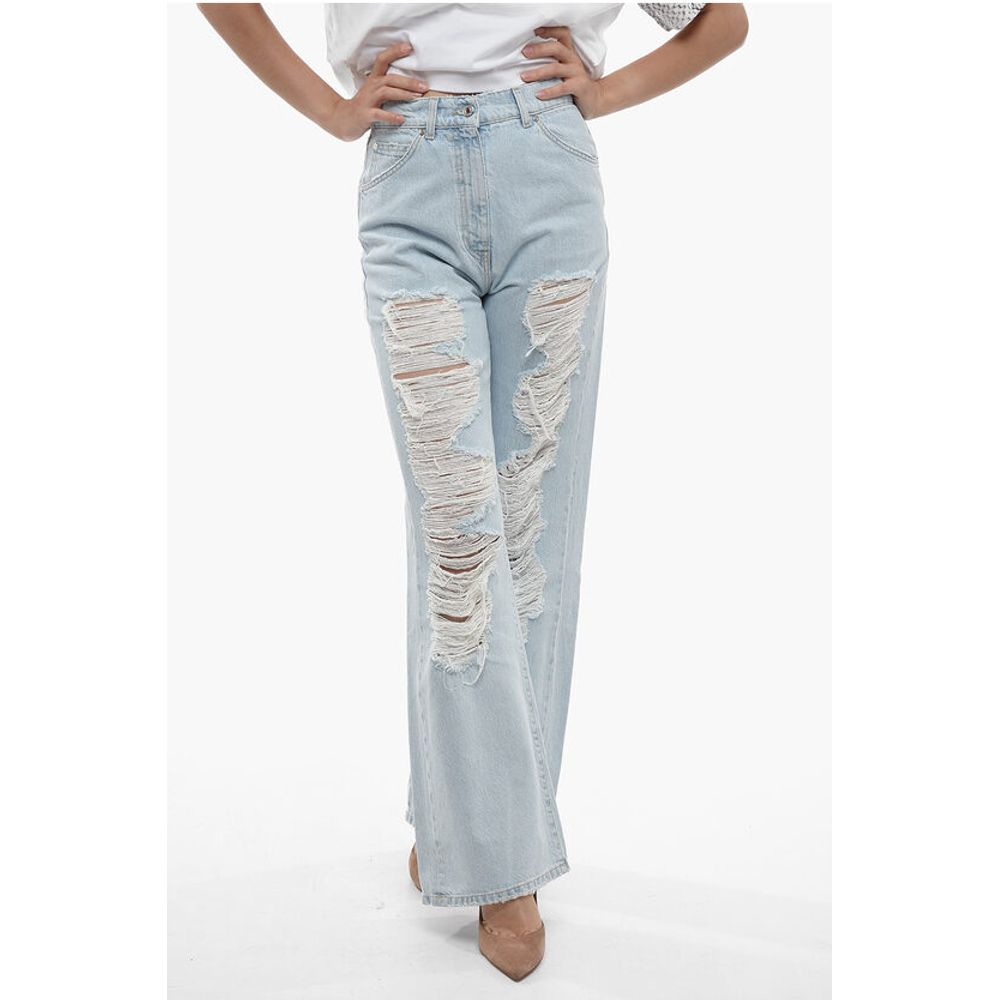 MSGM Boyfriend Fit Distressed Denims 28cm