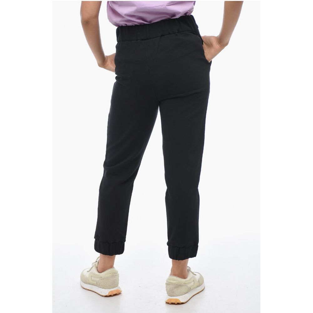 Fabiana Filippi Brushed Cotton Sweatpants with Rhinestoned Detail