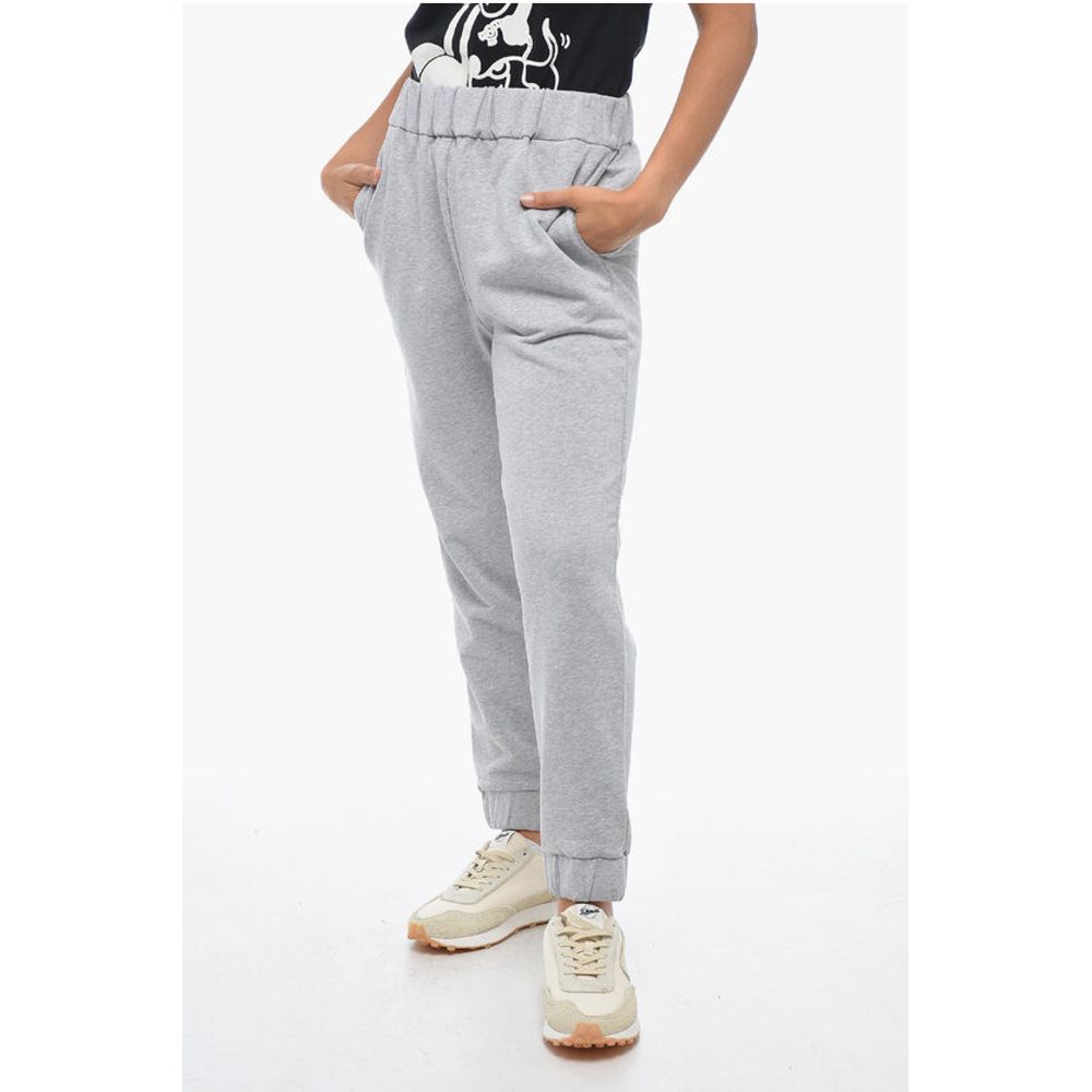 Fabiana Filippi Brushed Cotton Sweatpants with Rhinestoned Detail